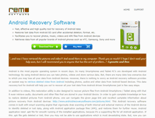 Tablet Screenshot of androidrecoverysoftware.com